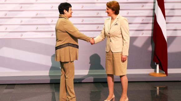 From left to right: Ms Audronė Pitrėnienė, Minister of Education and Science of Lithuania; Ms Mārīte Seile, Latvian Minister for Education and Science. Photo: EU2015.LV