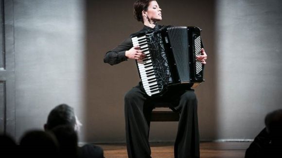 Concert by accordionist Ksenija Sidorova during the "Latvian Days" in Strasbourg. Photo: APE