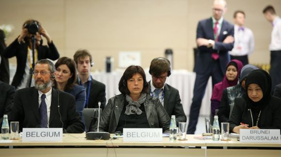 From left to right: Mr Noel Vercruysse, department of Education and Training, Belgium (Flemish Community); Ms Corine Matillard, Deputy Chief of Staff, Belgium (French Community); Ms Abdul Aziz Anita Binurul Zahrina, Deputy Permanent Secretary (Higher Education) of Brunei Darussalam. Photo: EU2015.LV