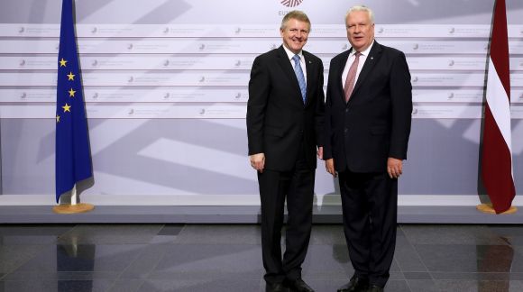 From left to right: Mr Ants Noot, Secretary General of the Ministry of Agriculture of Estonia; Mr Jānis Dūklavs, Minister for Agriculture of Latvia. Photo: EU2015.LV