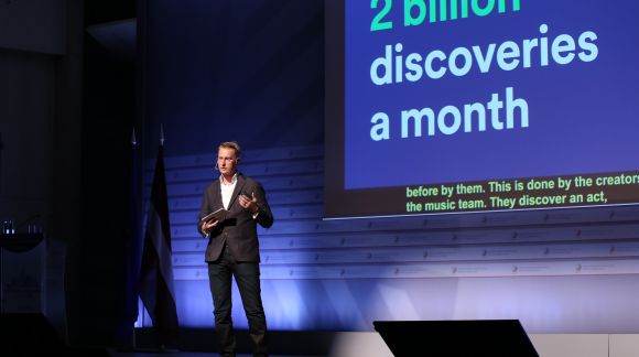 Inspirational speech on Digital Single Market. Chief Strategy Officer of Spotify Stefan Blom. Photo: EU2015.LV