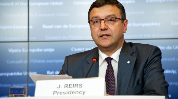 Latvijas finanšu ministrs Jānis Reirs. © European Union