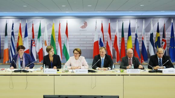 Pirmā ES un Centrālāzijas izglītības ministru sanāksme. Foto: EU2015.LV