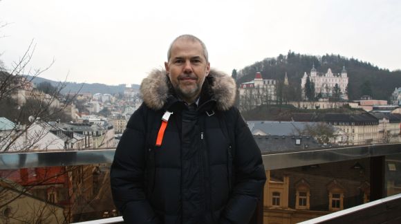 Mareks Ebens #domasspēks filmēšanā Čehijā. Foto: Jura Podnieka studija